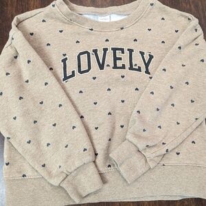 Carter's Sweater, Girls size 7. Tan, black and gold.